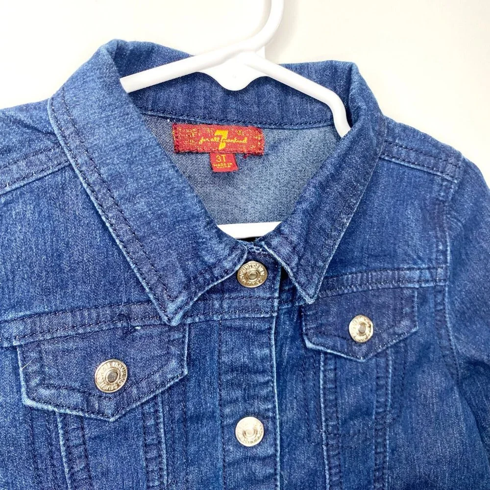 7 For All Mankind Blue Denim Jacket